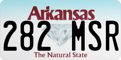 AR license plate 282MSR