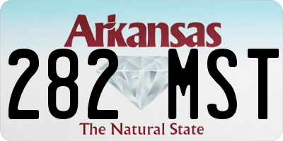 AR license plate 282MST