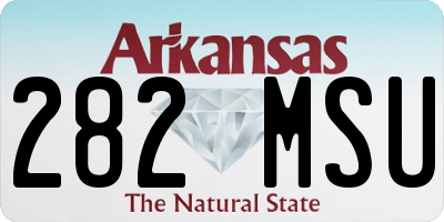 AR license plate 282MSU