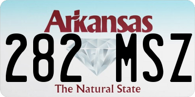 AR license plate 282MSZ