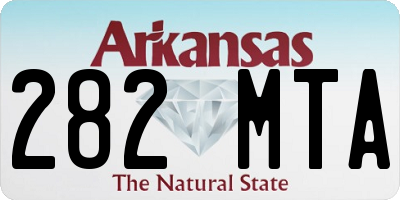AR license plate 282MTA