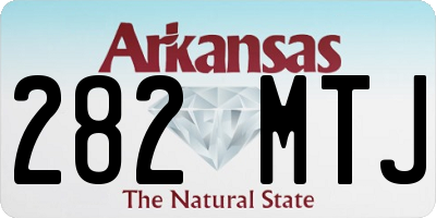 AR license plate 282MTJ
