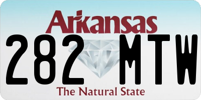 AR license plate 282MTW