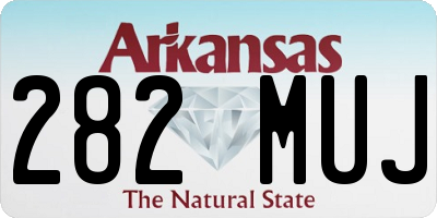 AR license plate 282MUJ