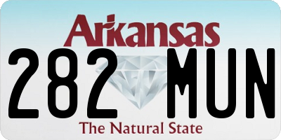 AR license plate 282MUN