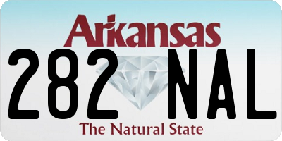 AR license plate 282NAL
