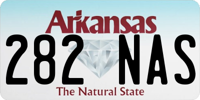 AR license plate 282NAS