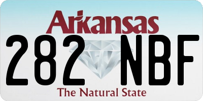 AR license plate 282NBF