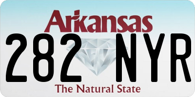 AR license plate 282NYR