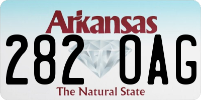 AR license plate 282OAG