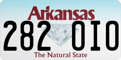 AR license plate 282OIO