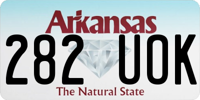 AR license plate 282UOK