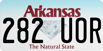 AR license plate 282UOR