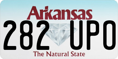 AR license plate 282UPO
