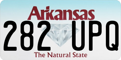 AR license plate 282UPQ
