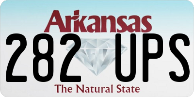 AR license plate 282UPS