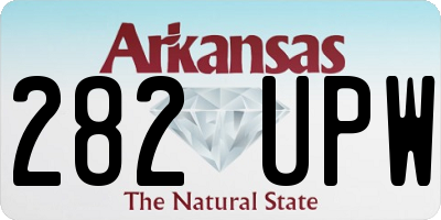 AR license plate 282UPW