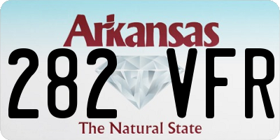 AR license plate 282VFR