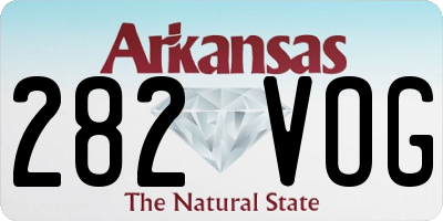 AR license plate 282VOG