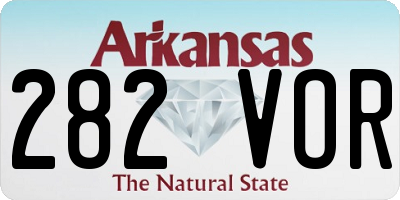 AR license plate 282VOR