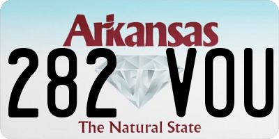 AR license plate 282VOU