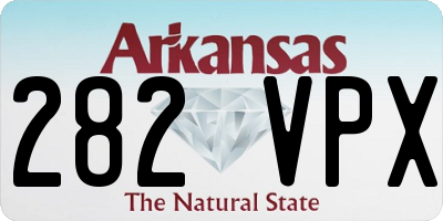 AR license plate 282VPX