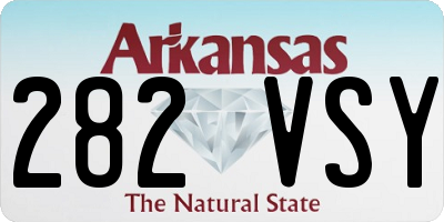 AR license plate 282VSY