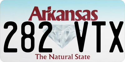 AR license plate 282VTX