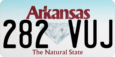 AR license plate 282VUJ