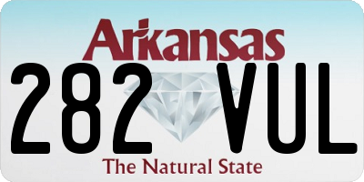 AR license plate 282VUL