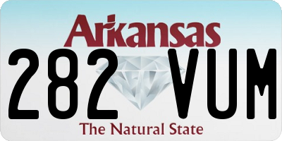 AR license plate 282VUM