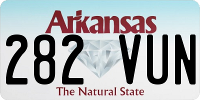 AR license plate 282VUN