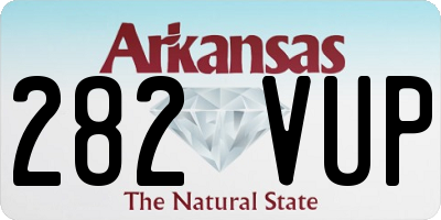 AR license plate 282VUP