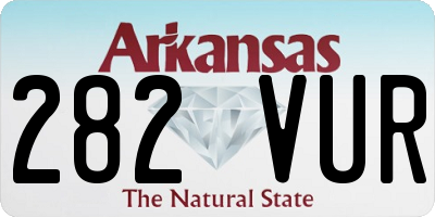 AR license plate 282VUR