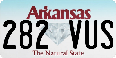 AR license plate 282VUS