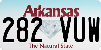 AR license plate 282VUW