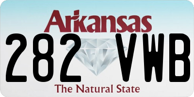AR license plate 282VWB