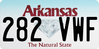 AR license plate 282VWF