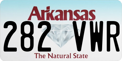 AR license plate 282VWR