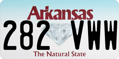 AR license plate 282VWW