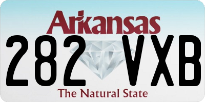 AR license plate 282VXB