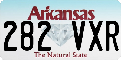 AR license plate 282VXR