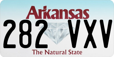 AR license plate 282VXV
