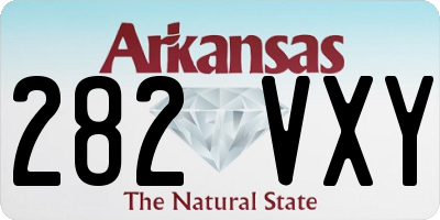 AR license plate 282VXY