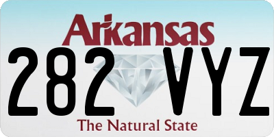 AR license plate 282VYZ