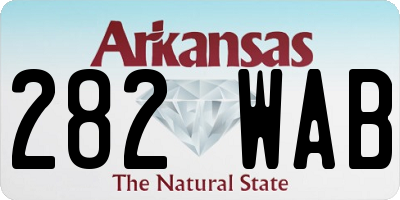 AR license plate 282WAB