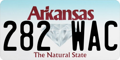 AR license plate 282WAC