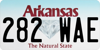 AR license plate 282WAE