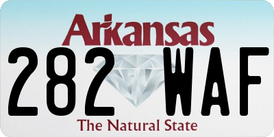 AR license plate 282WAF