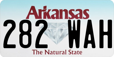 AR license plate 282WAH